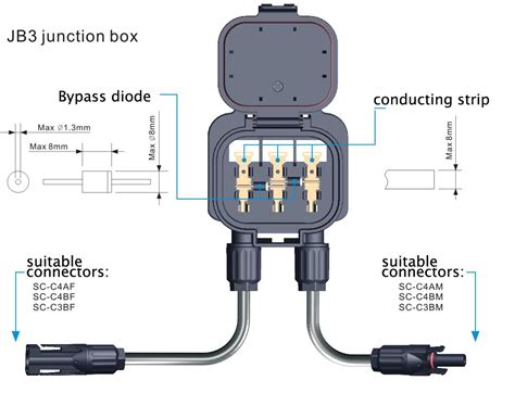 solar panel junction box diagram